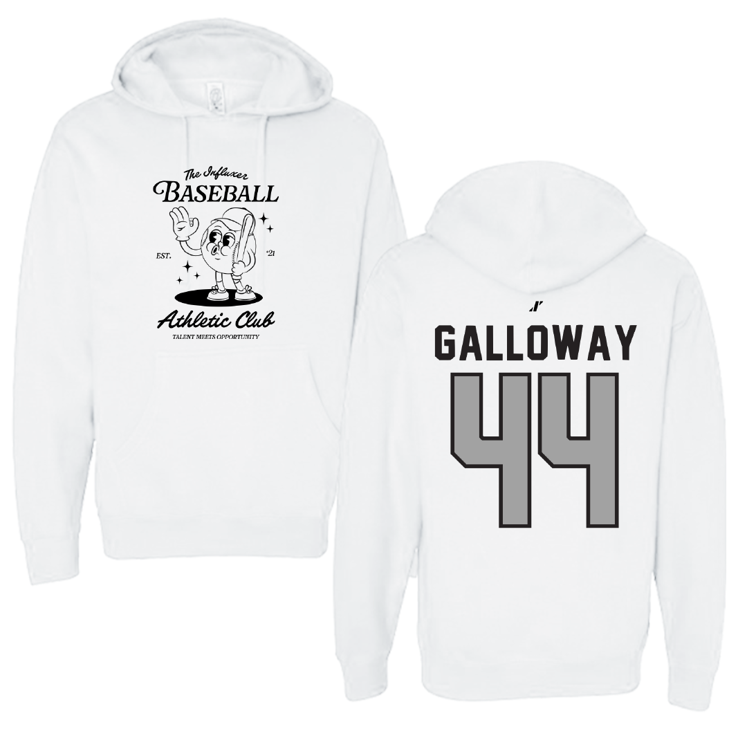 Baseball White Influxer Athletic Club Hoodie - #44 Rashawn Galloway