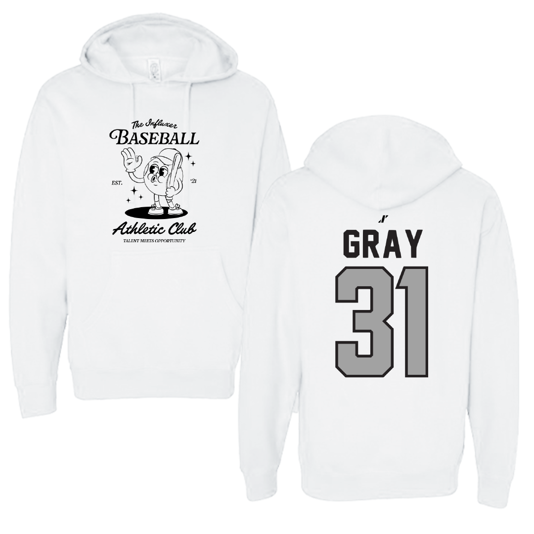 Baseball White Influxer Athletic Club Hoodie - #31 John Gray