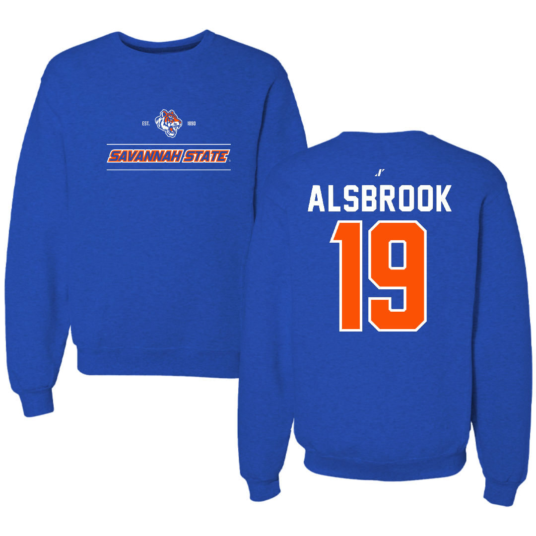 Savannah State University Softball Blue General Crewneck - #19 Kennedy Alsbrook