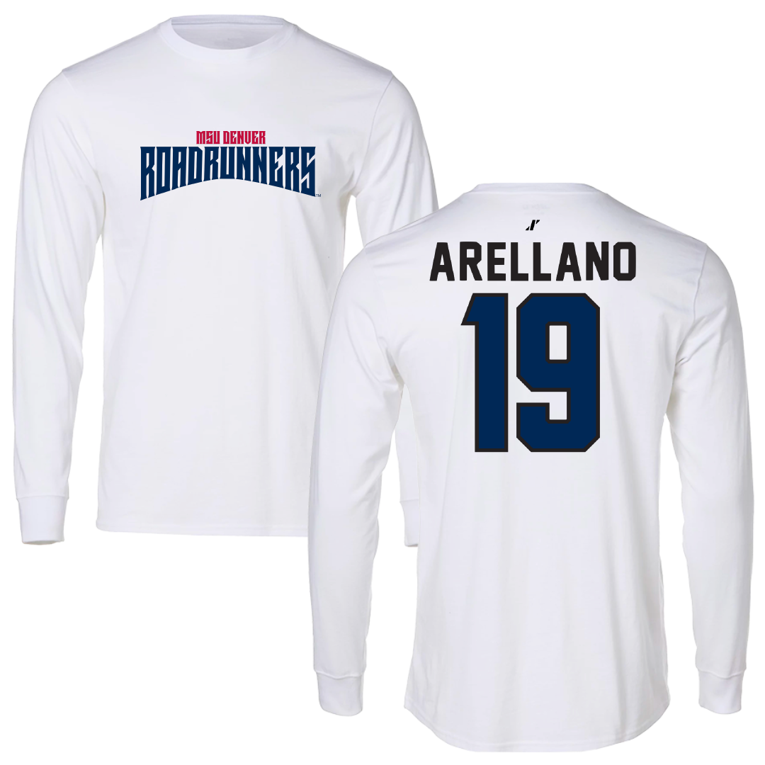 Metropolitan State University of Denver Softball White Classic Performance Long Sleeve - #19 Aaliyah Arellano