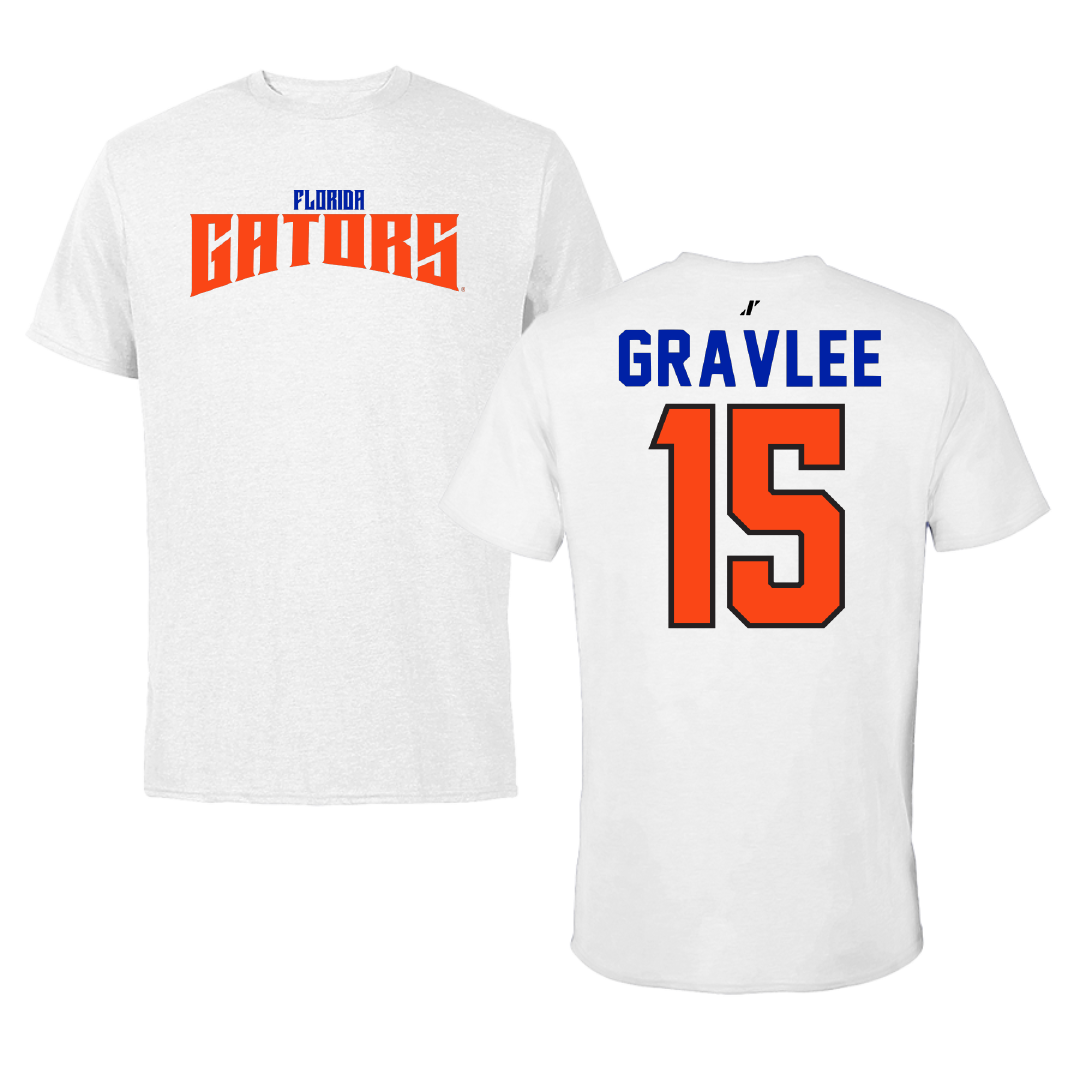 University of Florida Volleyball White Classic Performance Tee - #15 Madi Gravlee