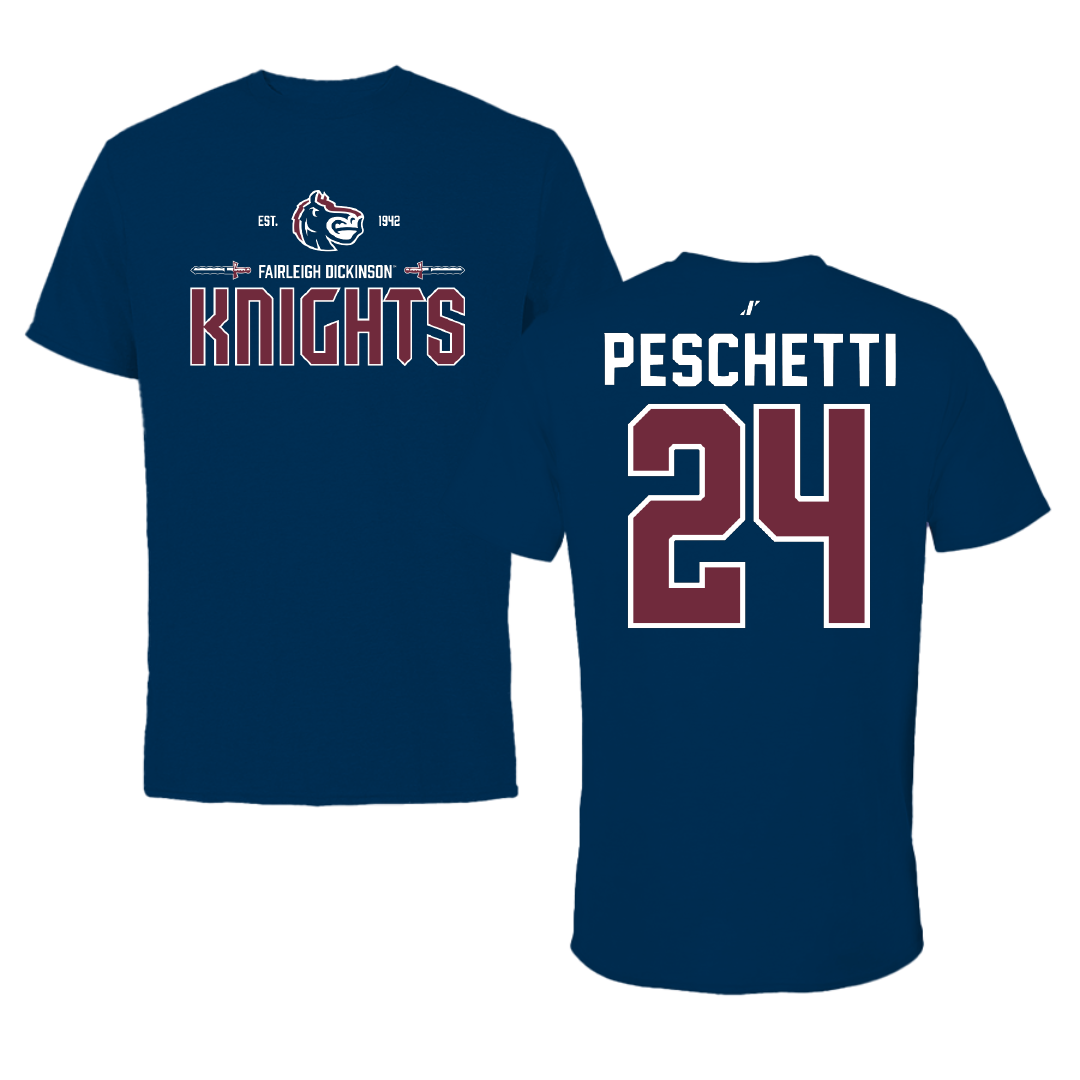 Fairleigh Dickinson University-Metropolitan Campus Soccer Navy General Performance Tee - #24 Daniela Peschetti