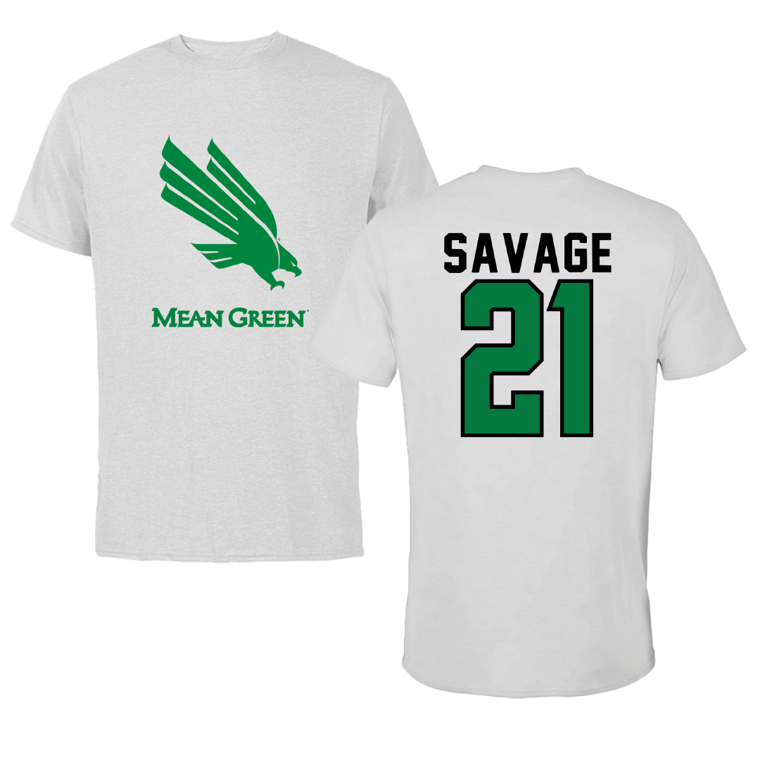 University of North Texas Softball Light Gray Performance Tee - #21 Skylar Savage