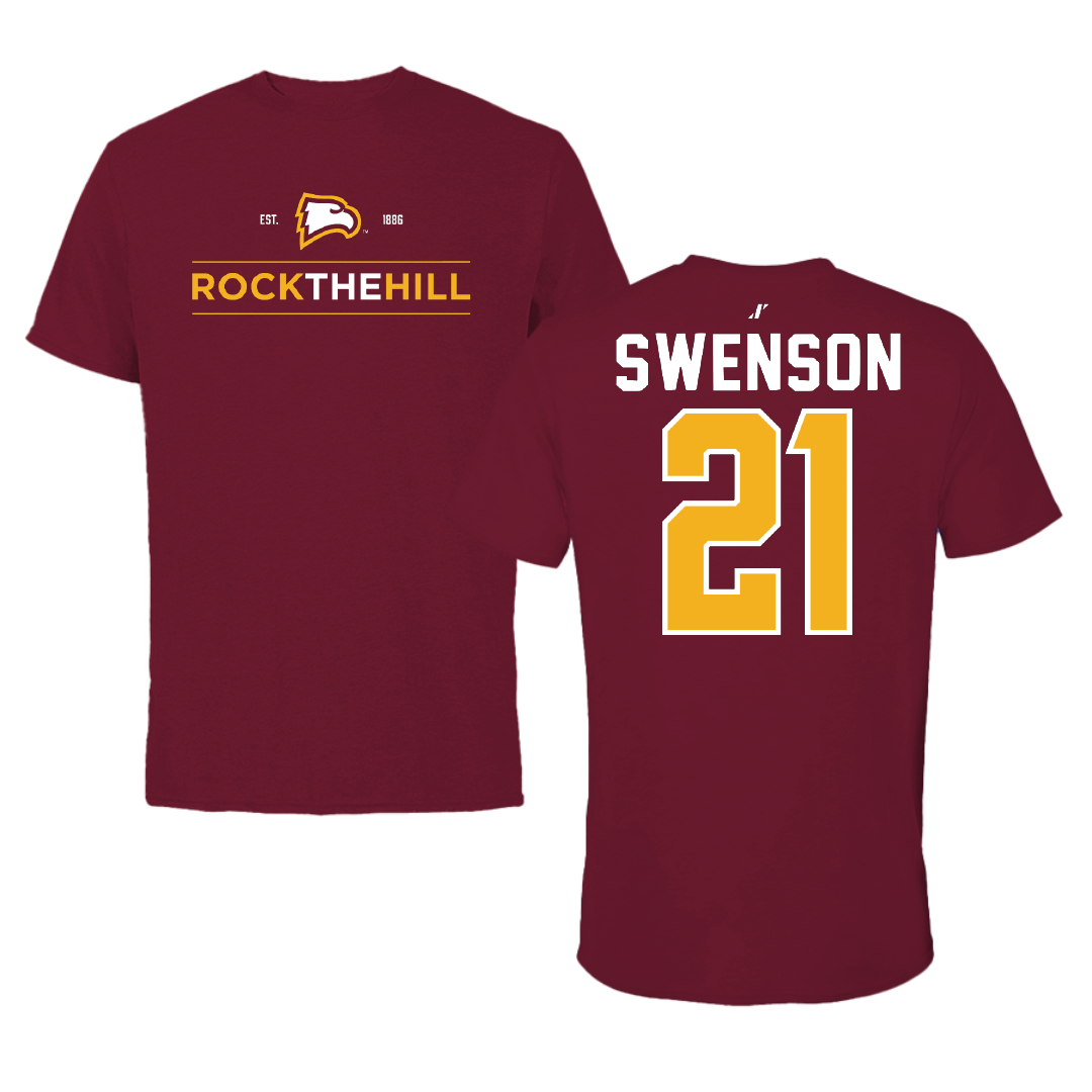 Winthrop University Soccer Garnet General Tee - #21 Caleb Swenson