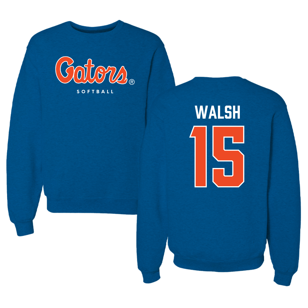 University of Florida Softball Royal Blue Crewneck - #15 Reagan Walsh