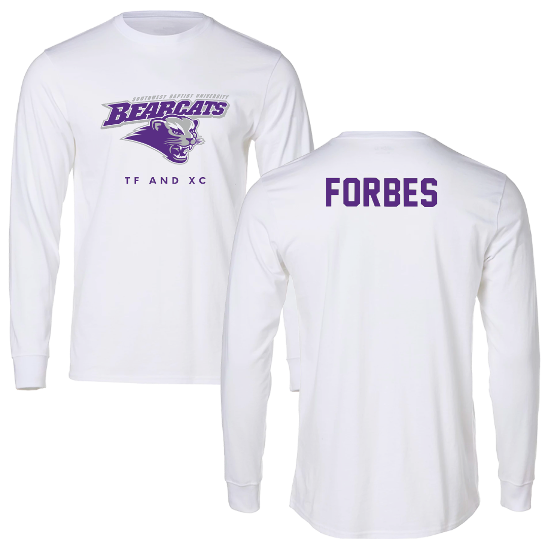 Southwest Baptist University TF and XC White Performance Long Sleeve - Makaylin Forbes