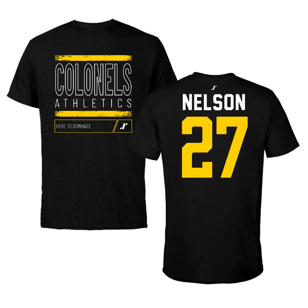 Centre College Soccer Black Dominate Tee - #27 Taylor Nelson