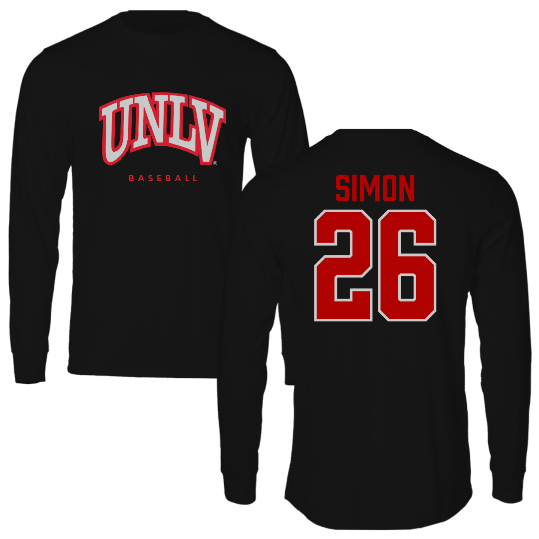 University of Nevada-Las Vegas Baseball Black Performance Long Sleeve - #26 Sam Simon