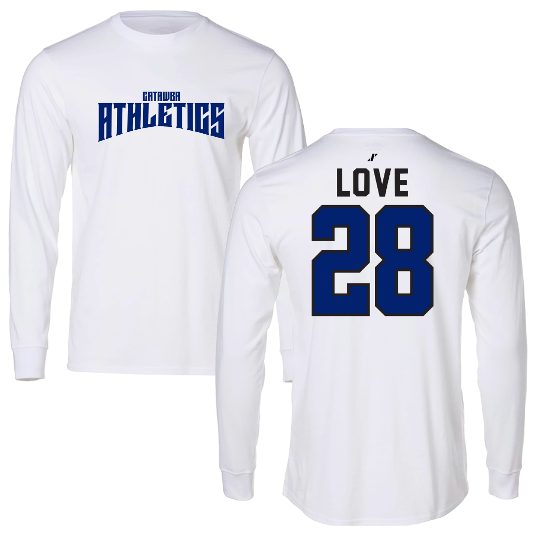 Catawba College Volleyball White Classic Long Sleeve - #28 Kelcie Love