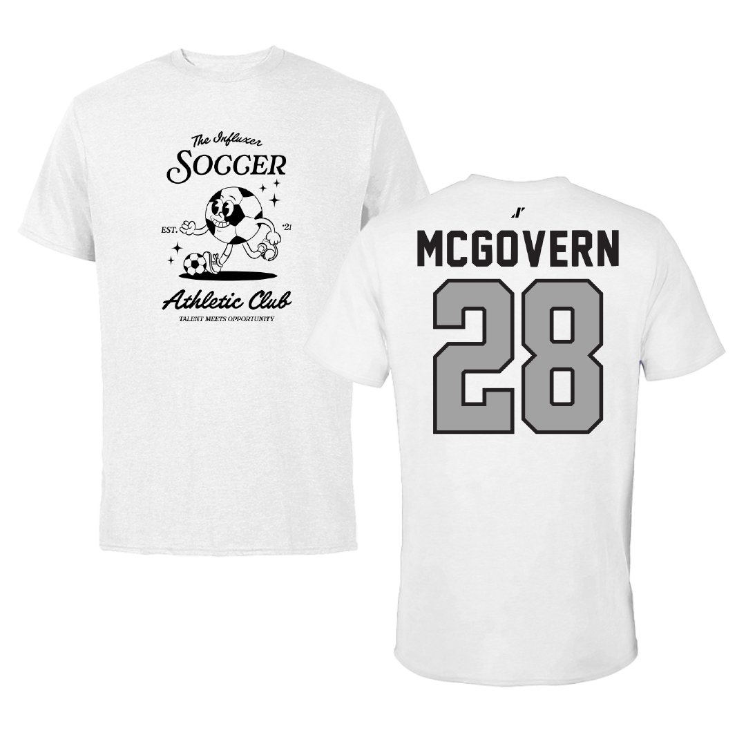 Soccer White Influxer Athletic Club Tee - #28 Megan McGovern