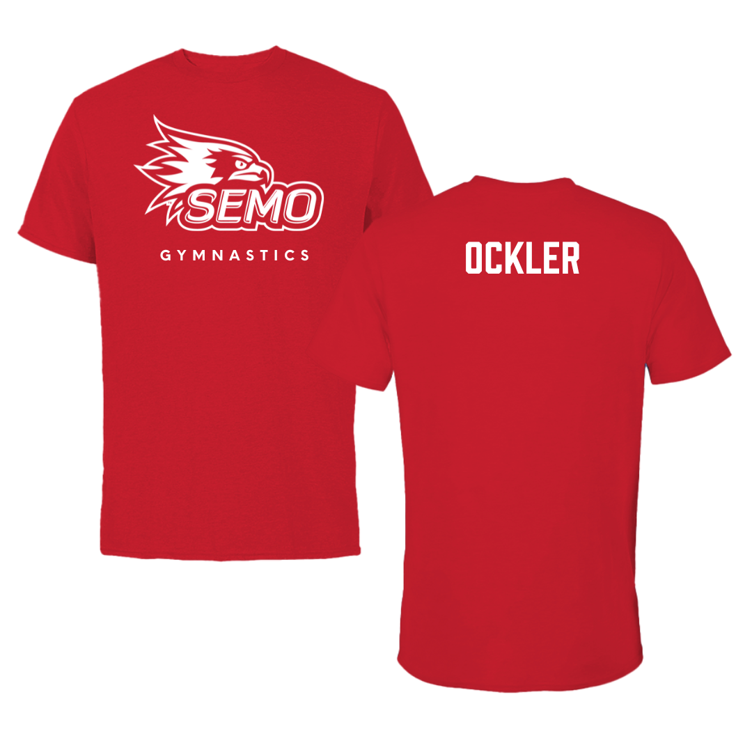 Southeast Missouri State University Gymnastics Red Performance Tee - Lindsay Ockler