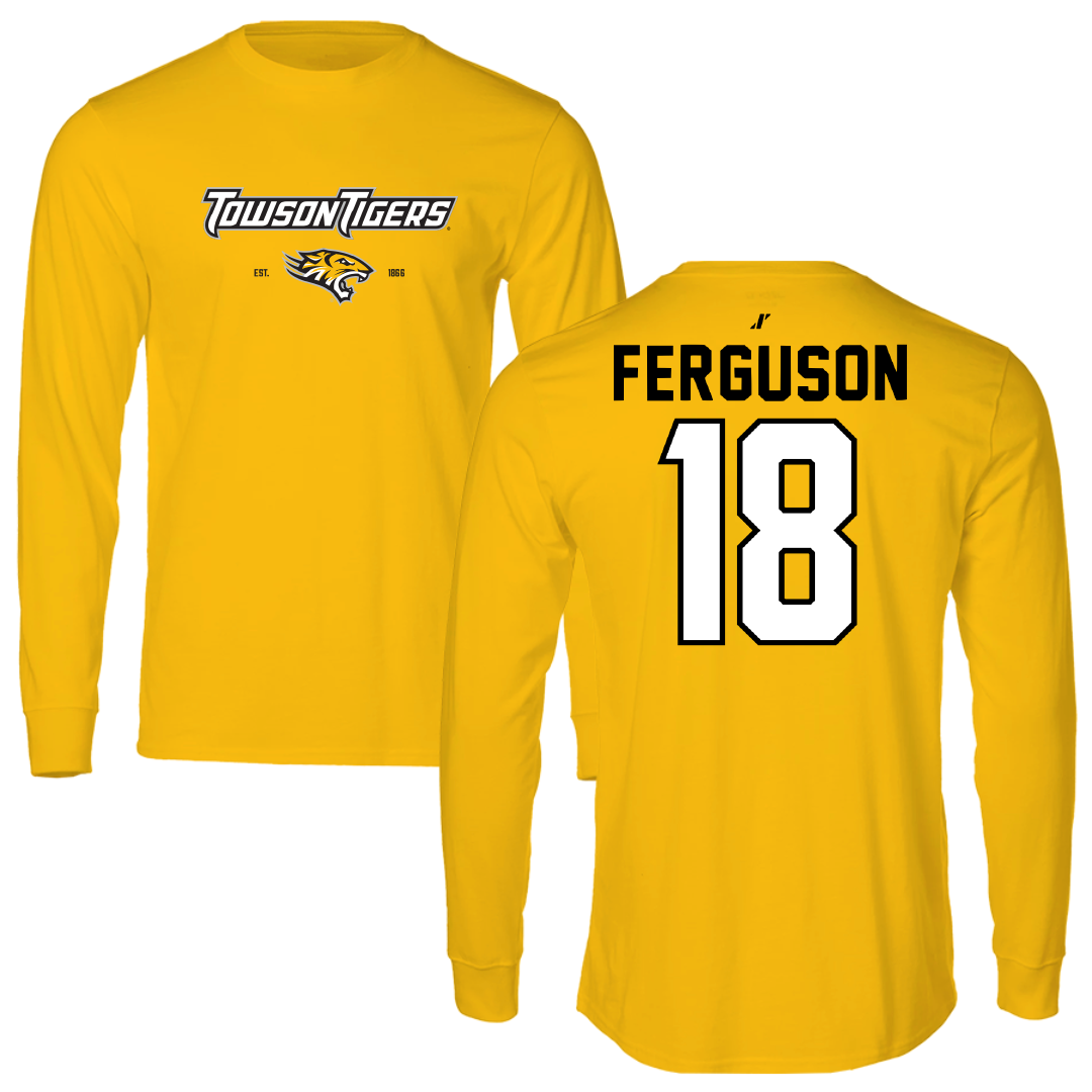 Towson University Softball Gold General Long Sleeve - #18 Addie Ferguson