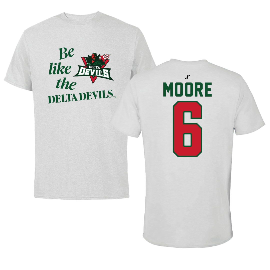 Mississippi Valley State University Volleyball Light Gray Be Like Us Performance Tee - #6 Aniyah Moore