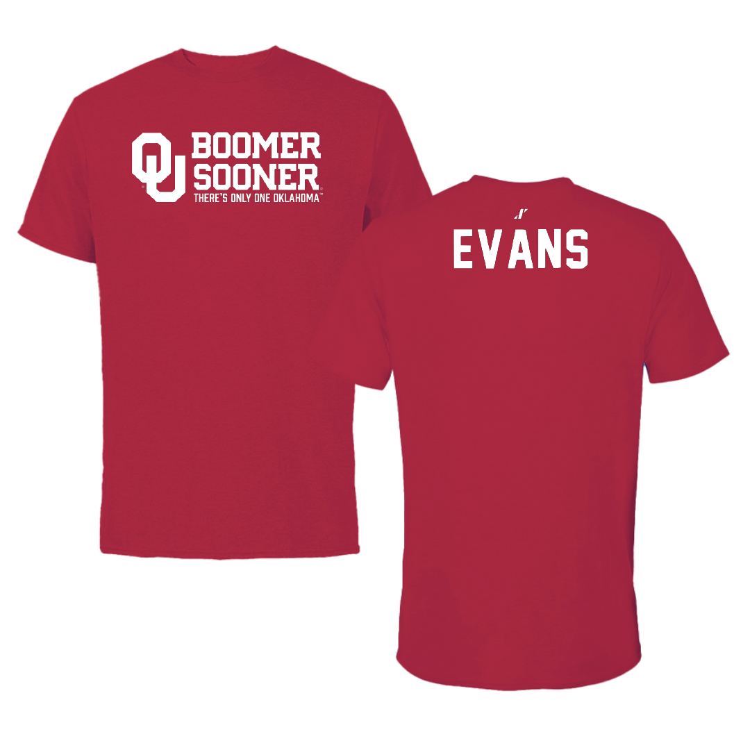 University of Oklahoma Wrestling Crimson General Tee - KJ Evans