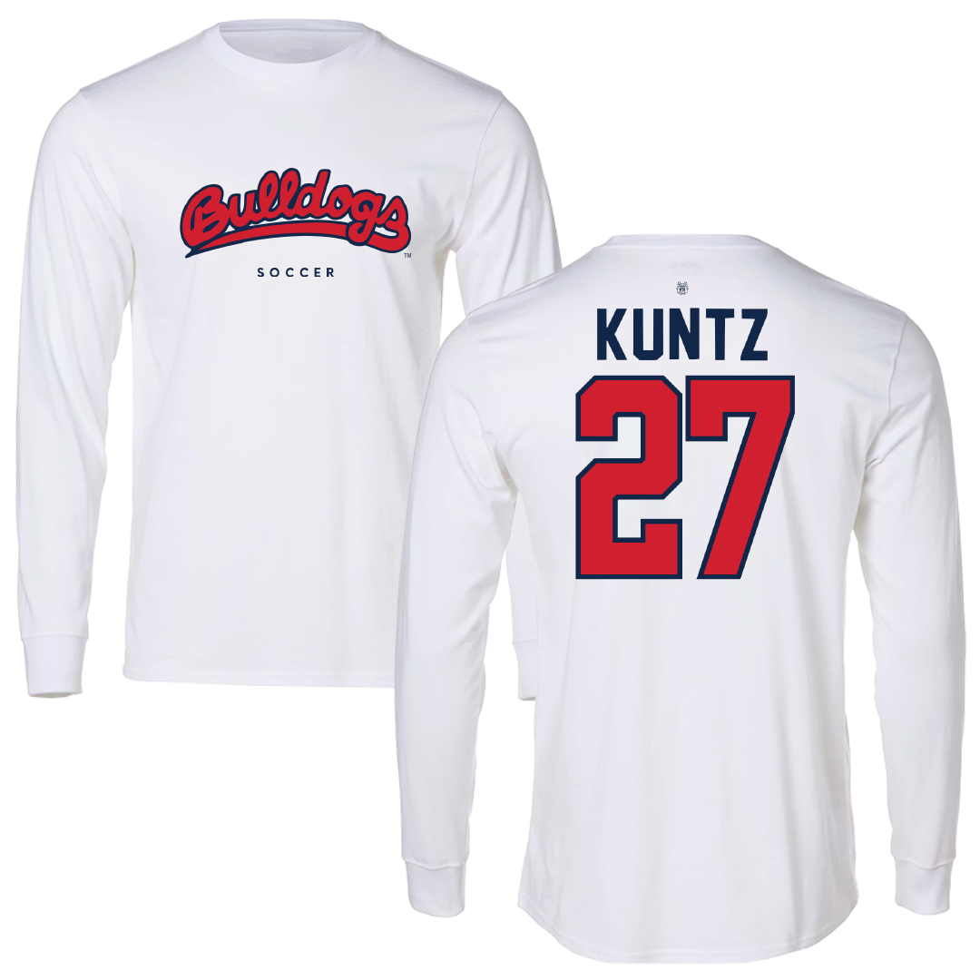 Fresno State University Soccer White Long Sleeve - #27 Shae Kuntz