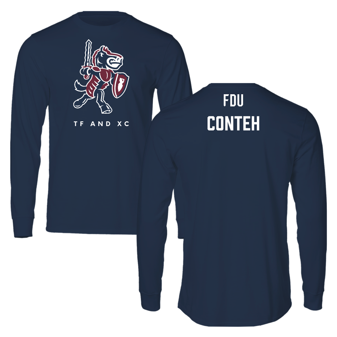 Fairleigh Dickinson University-Metropolitan Campus TF and XC Navy Long Sleeve - Ekuyami Conteh