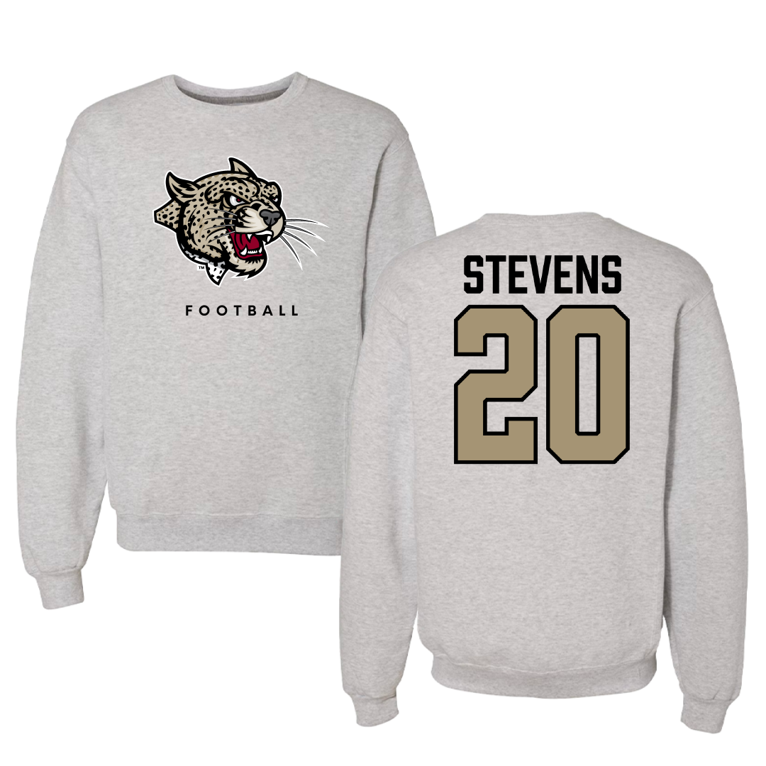 Lafayette College Football Gray Crewneck - #20 Robert Stevens