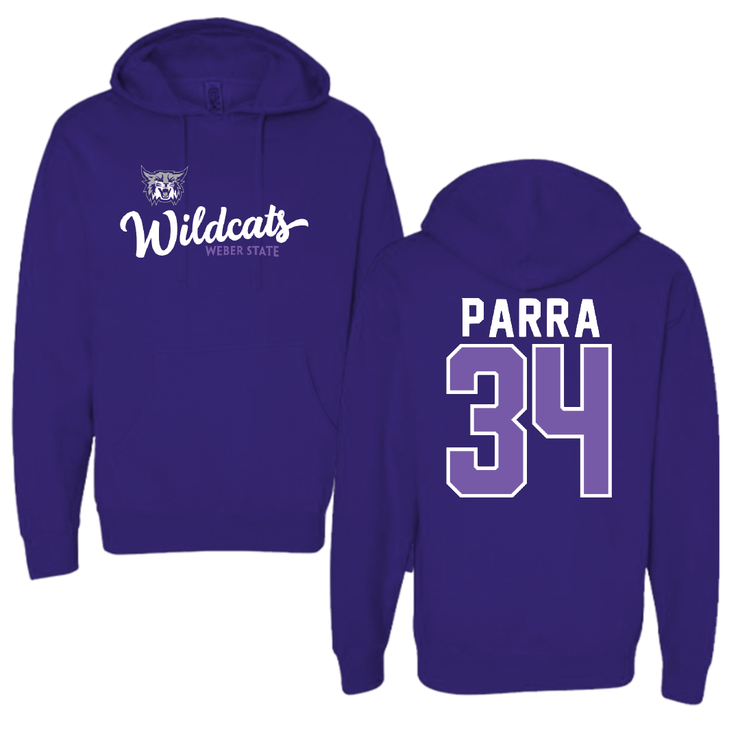 Weber State University Softball Purple General Hoodie - #34 RJ Parra