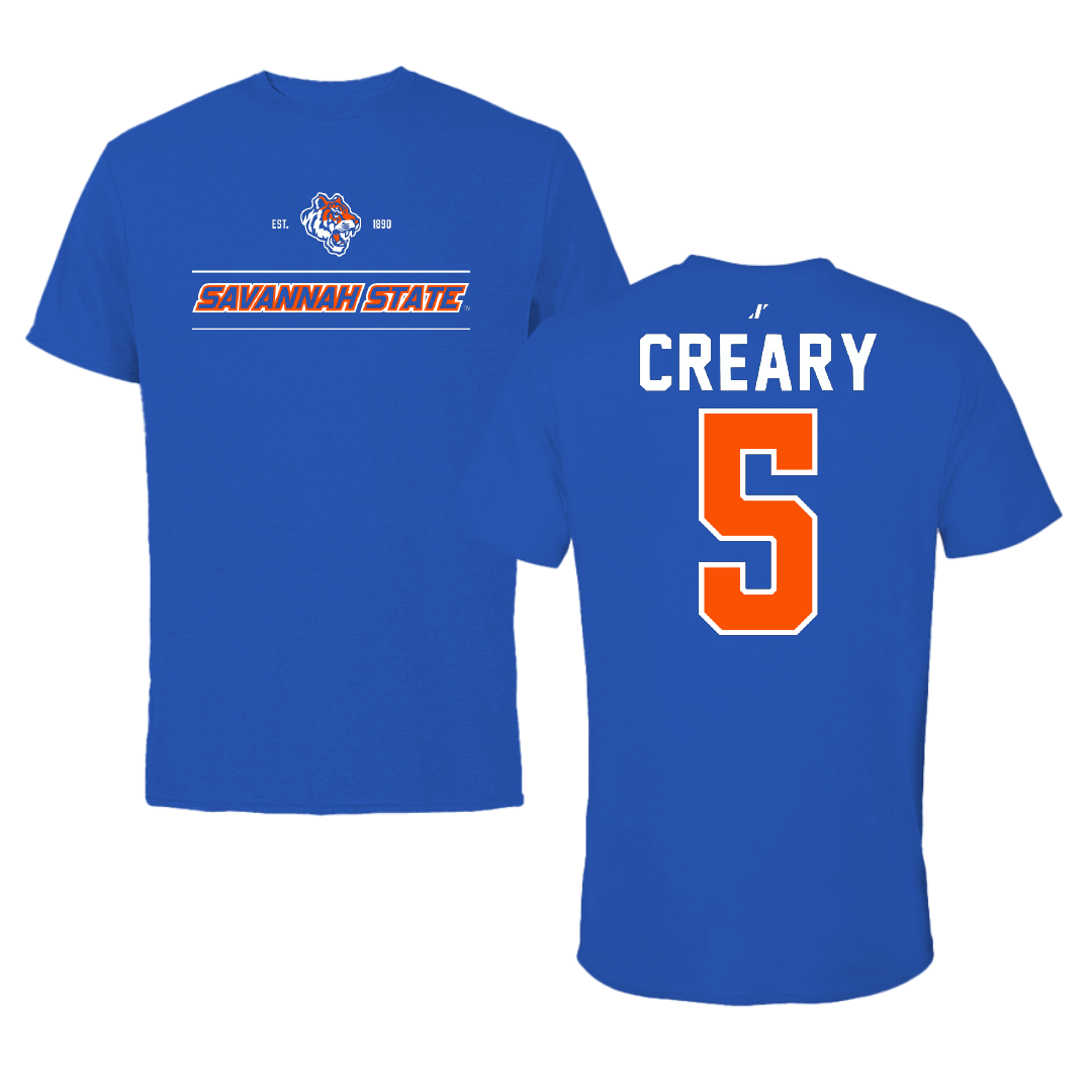 Savannah State University Football Blue General Tee - #5 Deandre Creary