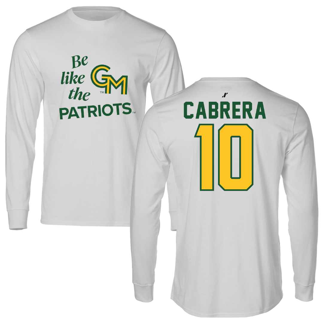 George Mason University Lacrosse Light Gray Be Like Us Performance Long Sleeve - #10 Madison Cabrera
