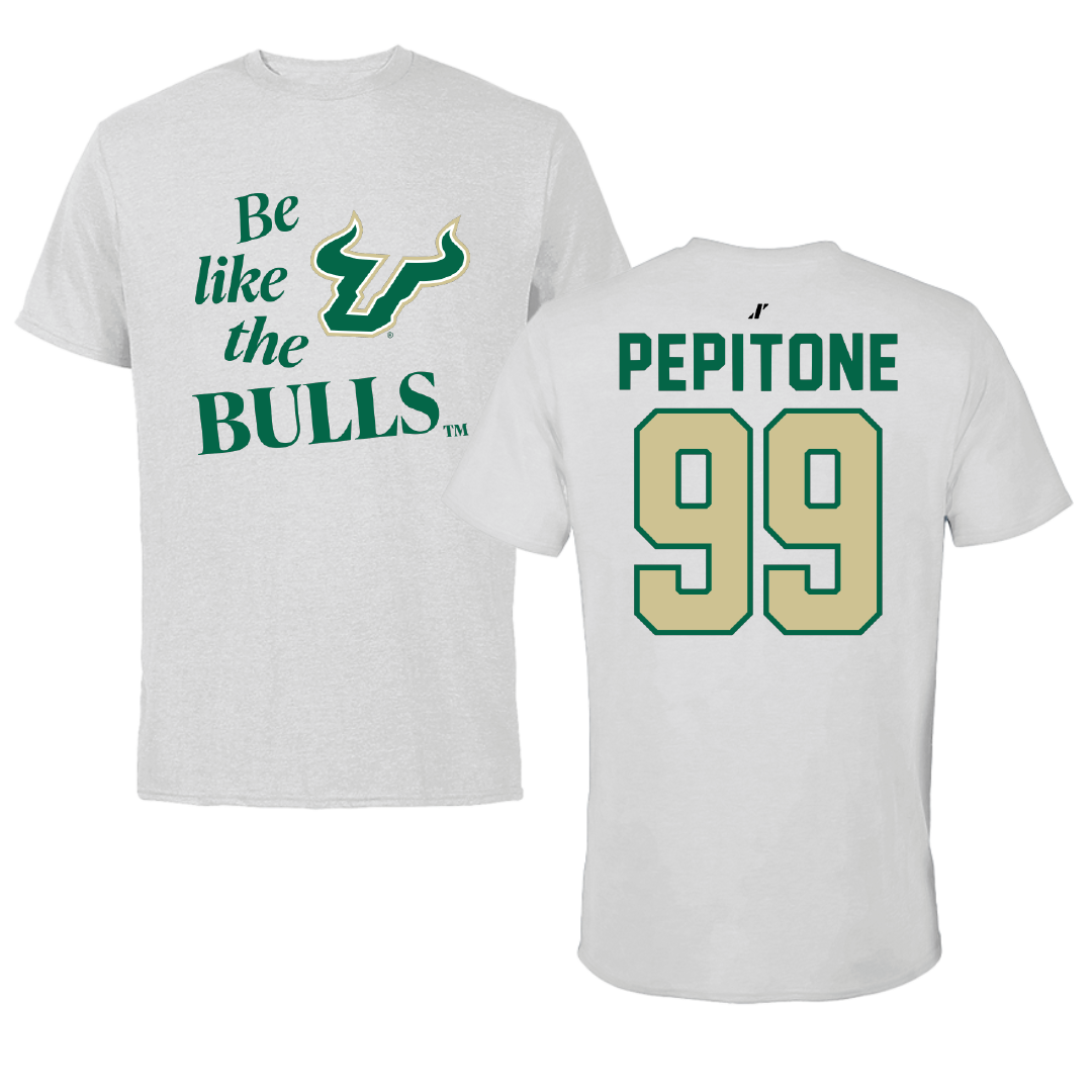 University of South Florida Softball Light Gray Be Like Us Performance Tee - #99 Alicea Pepitone