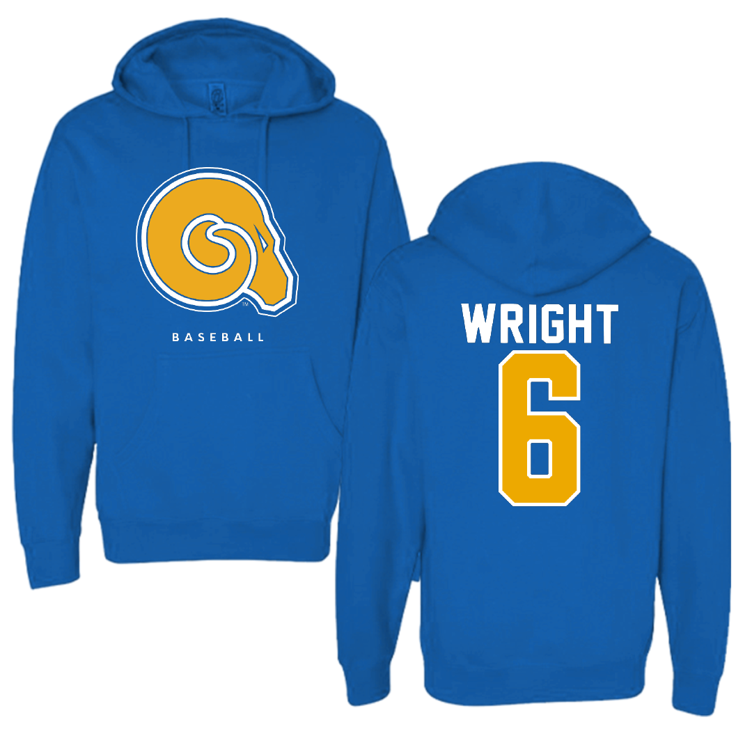 Albany State University Baseball Blue Hoodie - #6 Quindon Wright