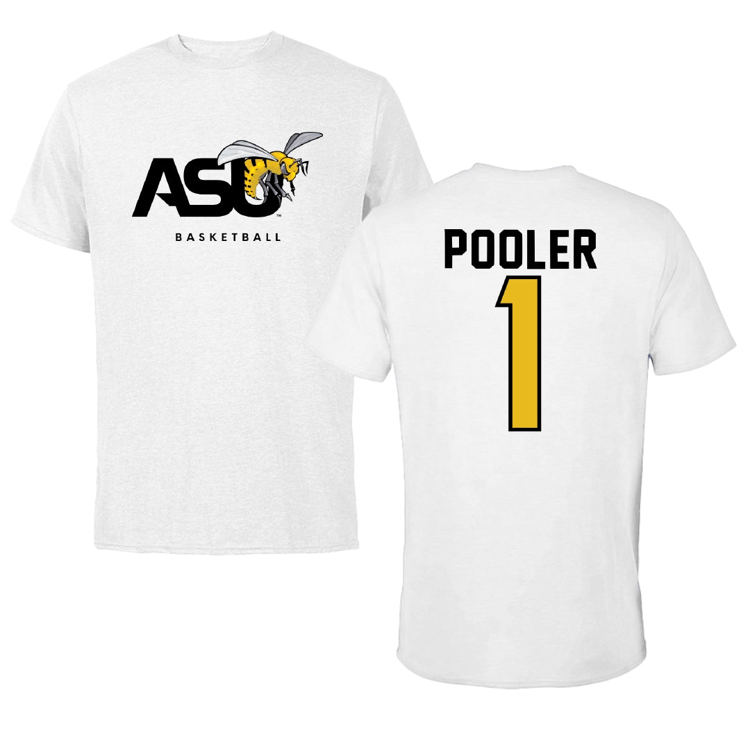 Alabama State University Basketball White ASU Tee - #1 Alanah Pooler