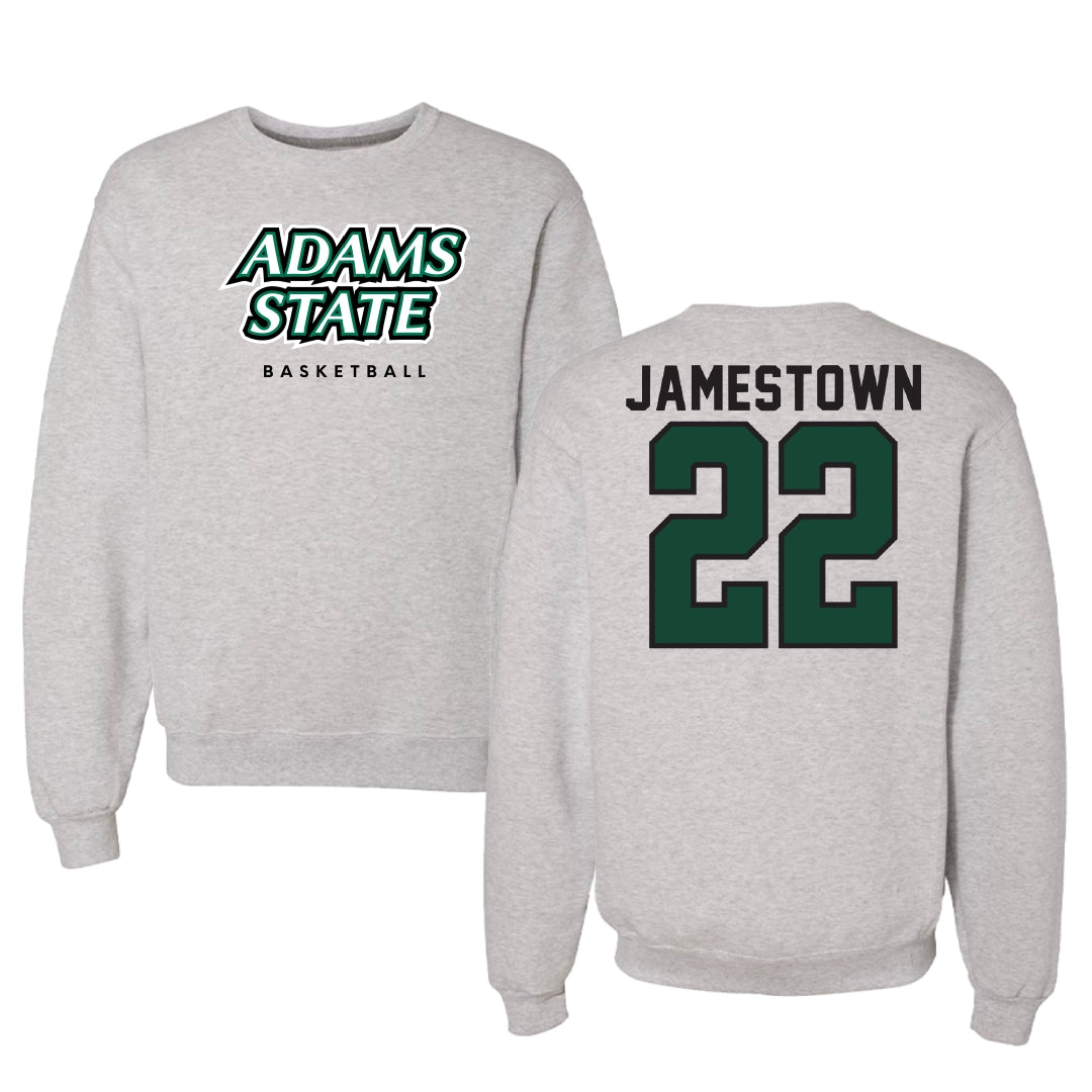 Adams State University Basketball Gray Crewneck - #22 Tajaun Jamestown