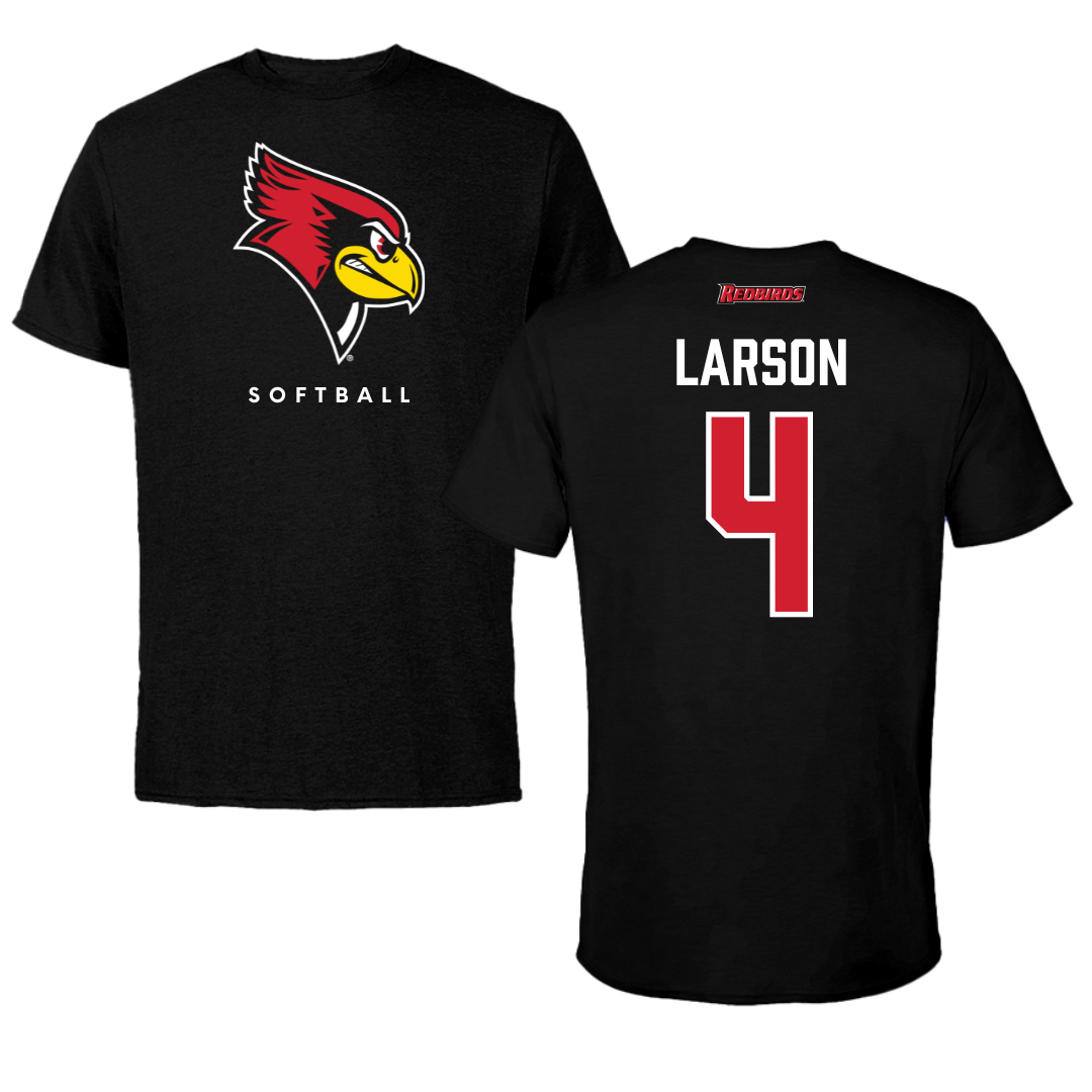 Illinois State University Softball Black Performance Tee - #4 Julia Larson