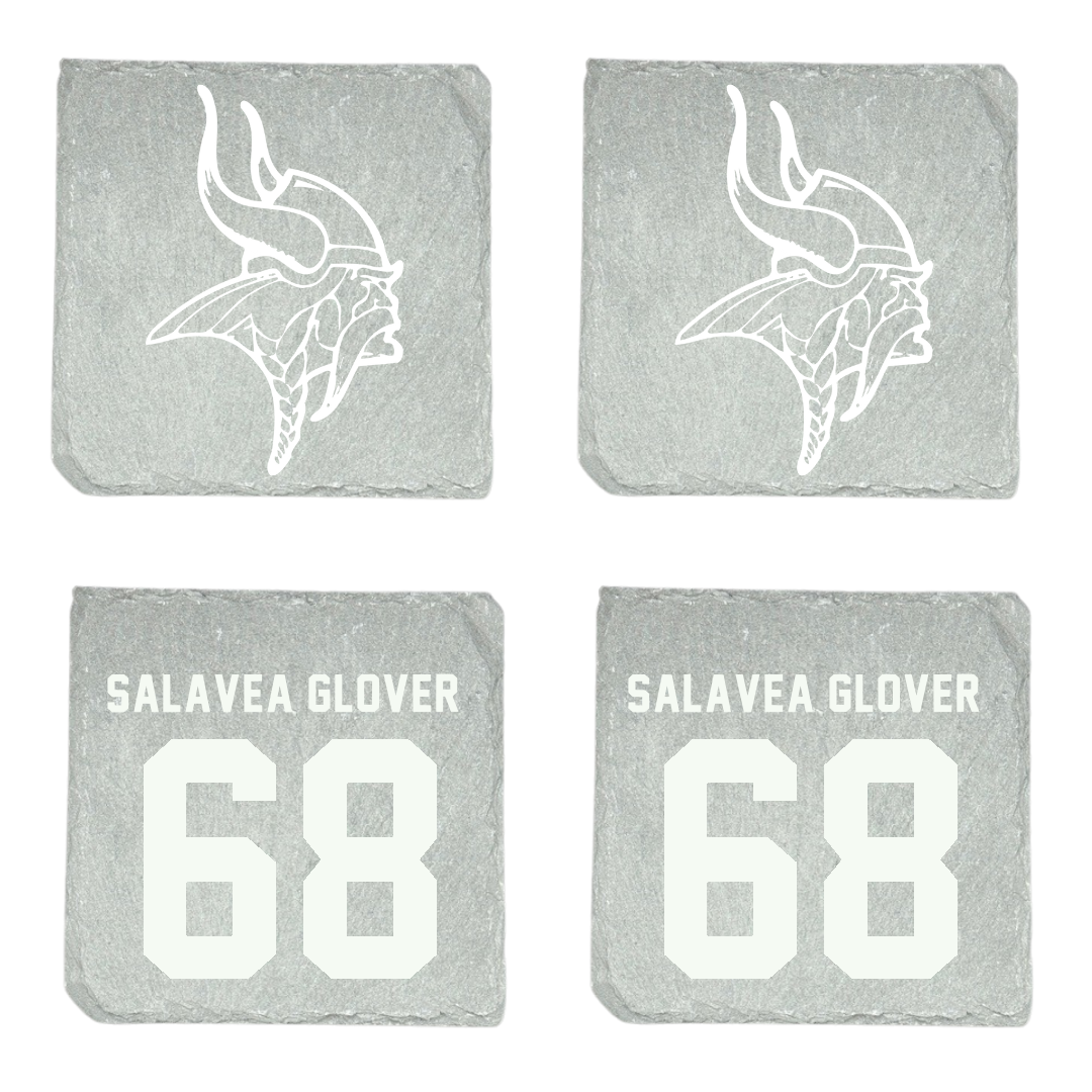 Valley City State University Football Stone Coaster (4 Pack)  - #68 Kishaun Salavea glover