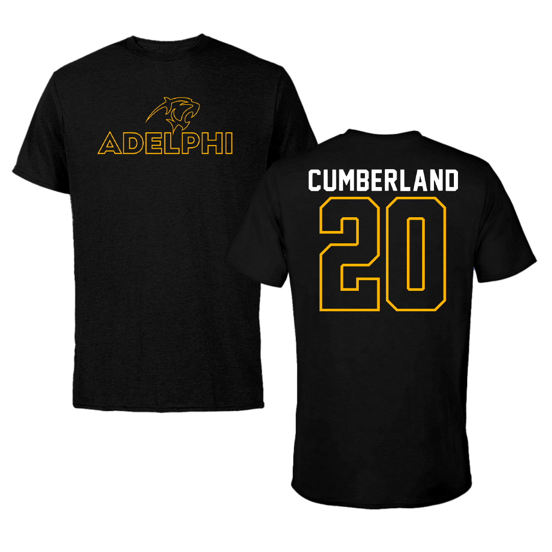 Adelphi University Basketball Black Tee - #20 Myles Cumberland