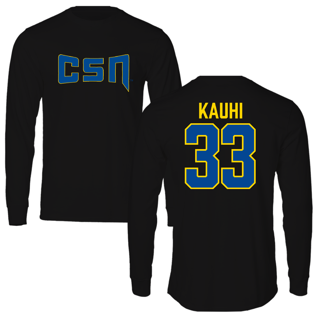College of Southern Nevada Basketball Black Long Sleeve - #33 Braelyn Kauhi