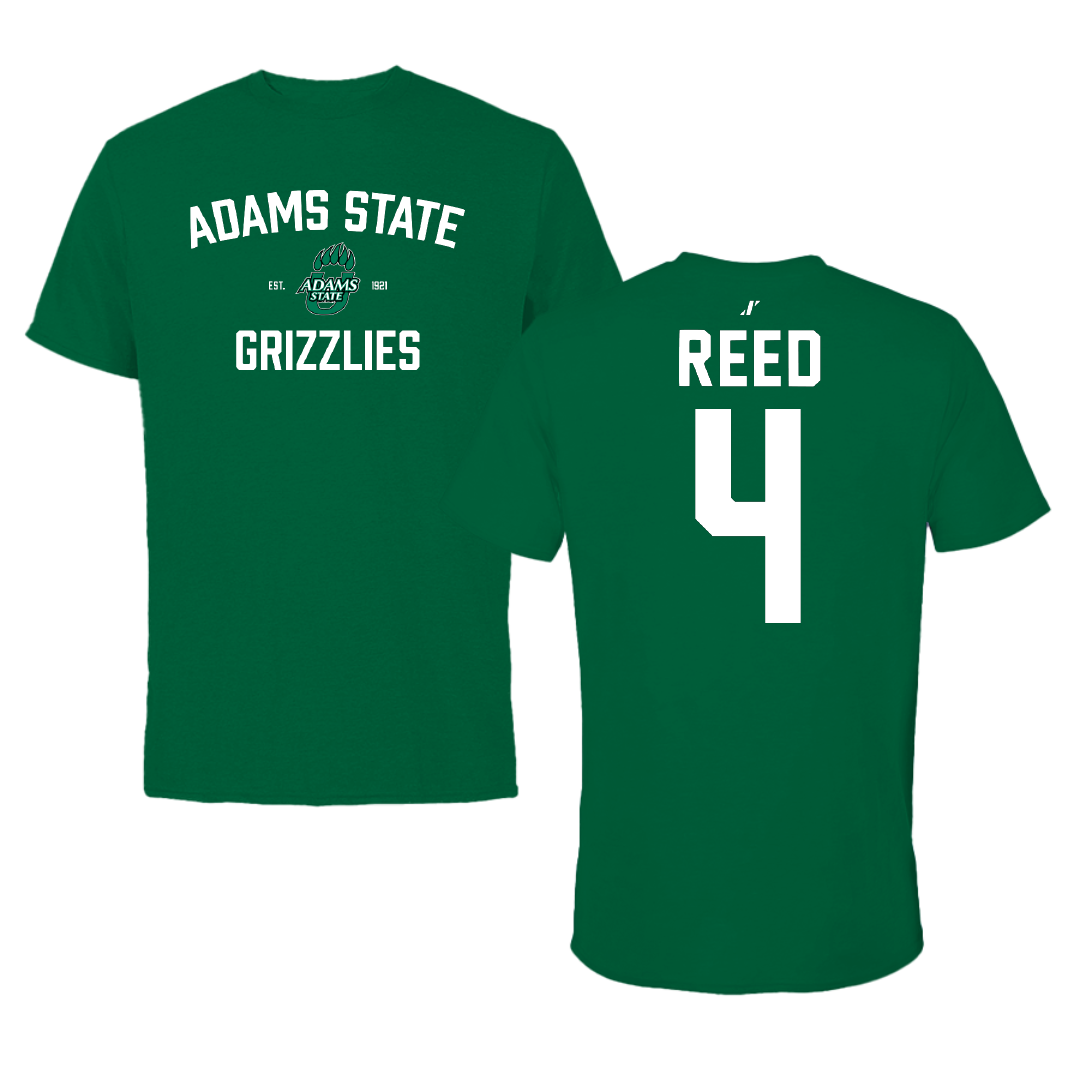 Adams State University Basketball Green General Performance Tee - #4 Jaylin Reed