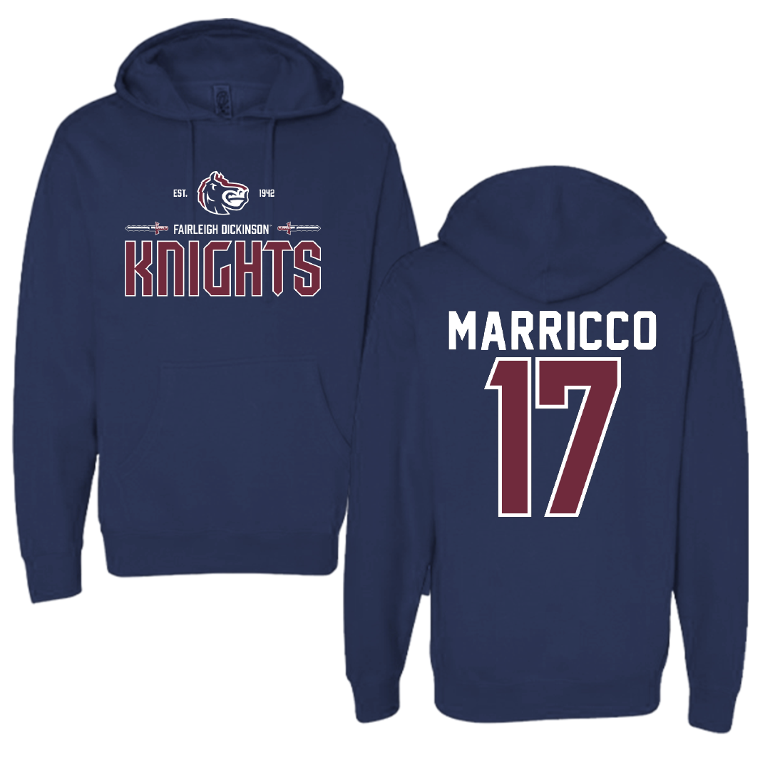 Fairleigh Dickinson University-Metropolitan Campus Soccer Navy General Hoodie - #17 Madeline Marricco