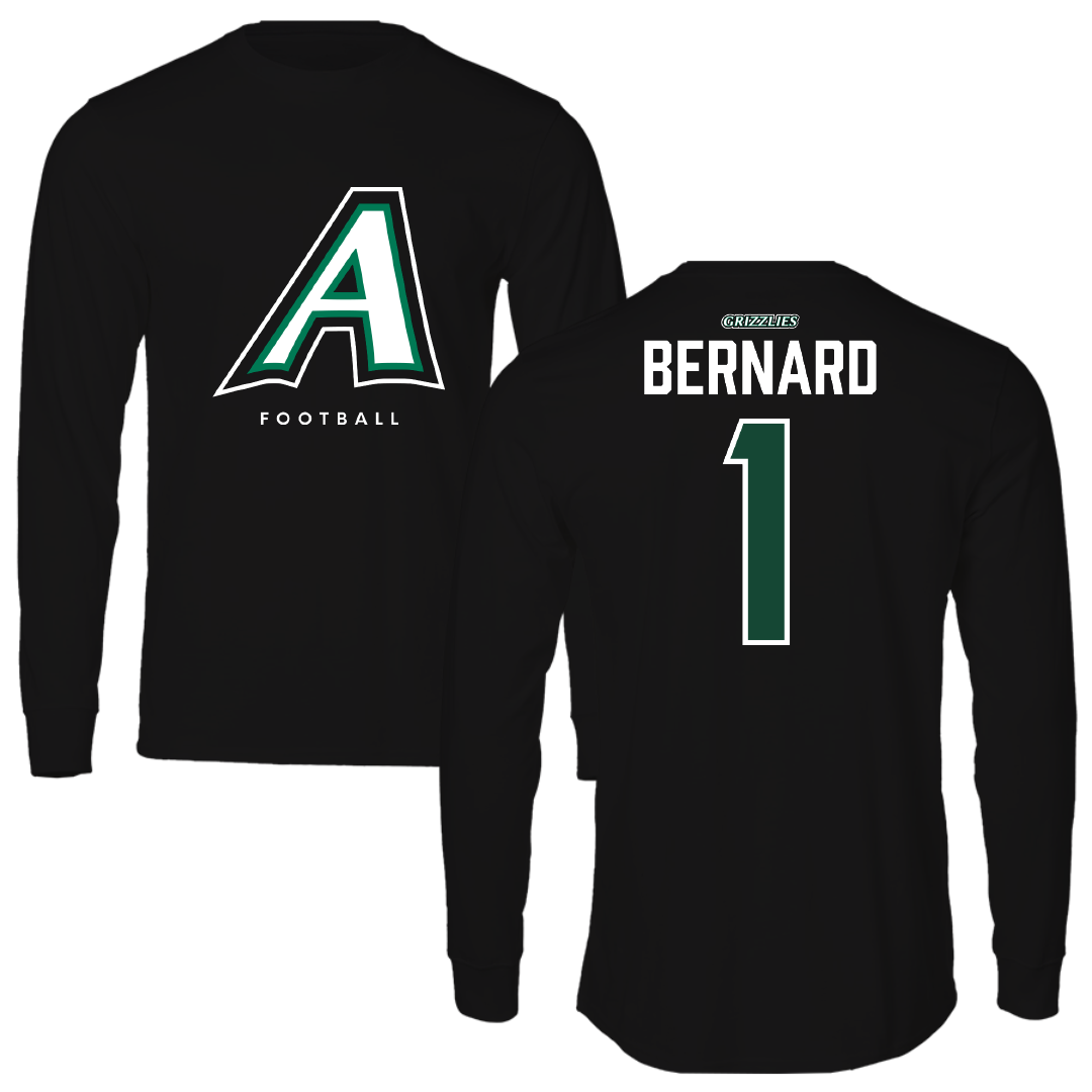 Adams State University Football Black Block Performance Long Sleeve - #1 Ahmed Bernard