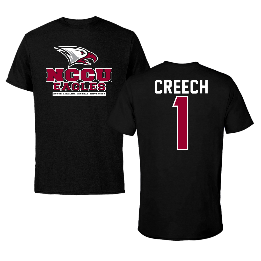 North Carolina Central University Basketball Black Tee - #1 Jada Creech