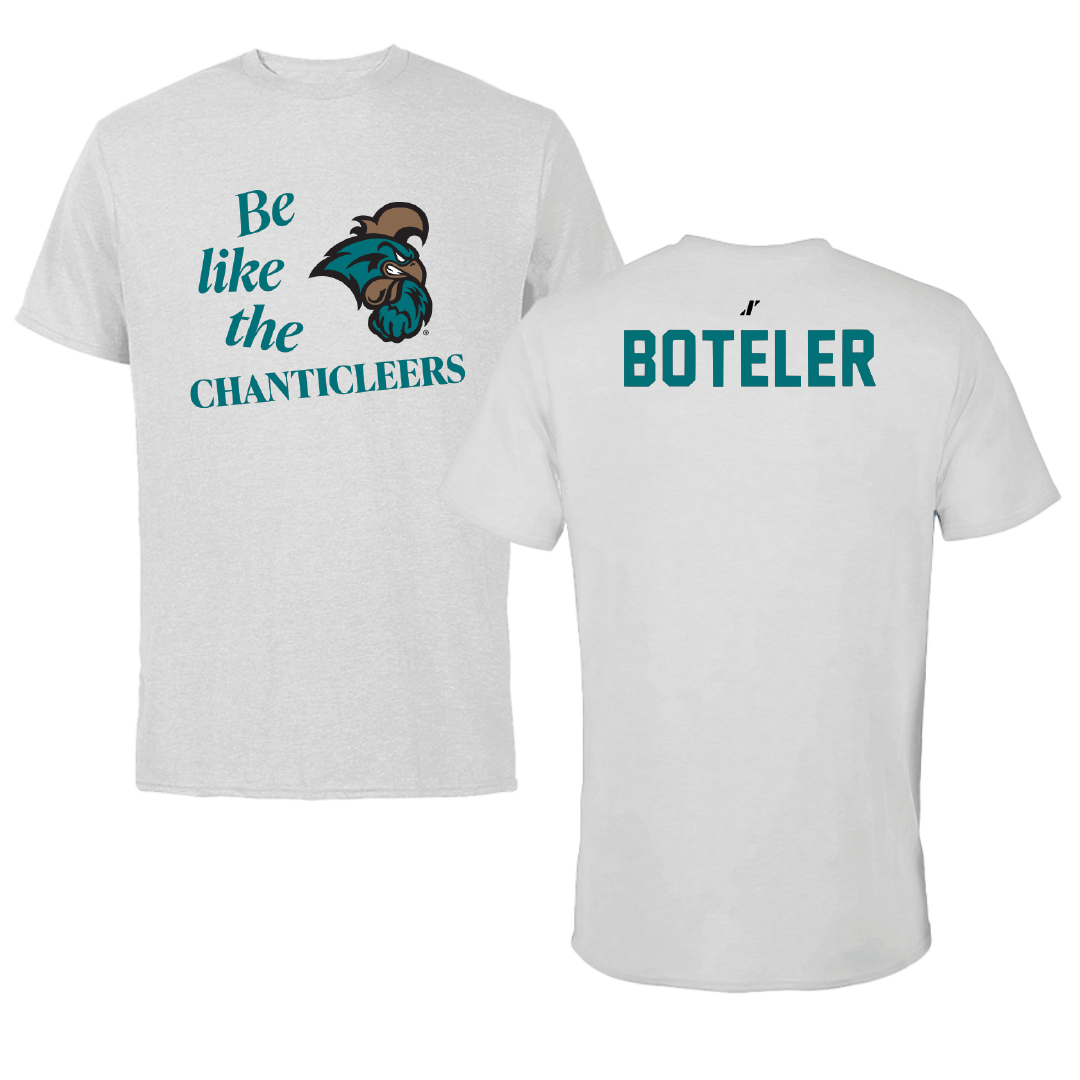 Coastal Carolina University TF and XC Light Gray Be Like Us Performance Tee - Carson Boteler