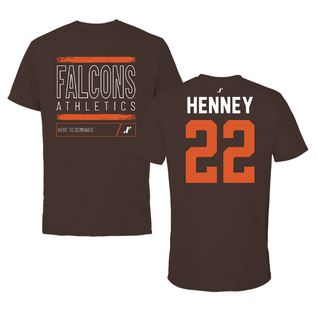 Bowling Green State University Softball Brown Dominate Tee - #22 Kyra Henney