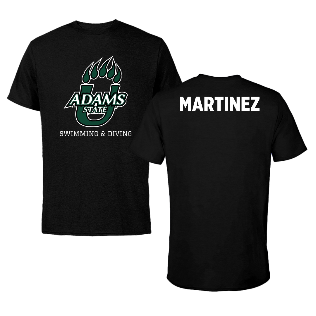 Adams State University Swimming & Diving Black State Performance Tee - Ryley Martinez