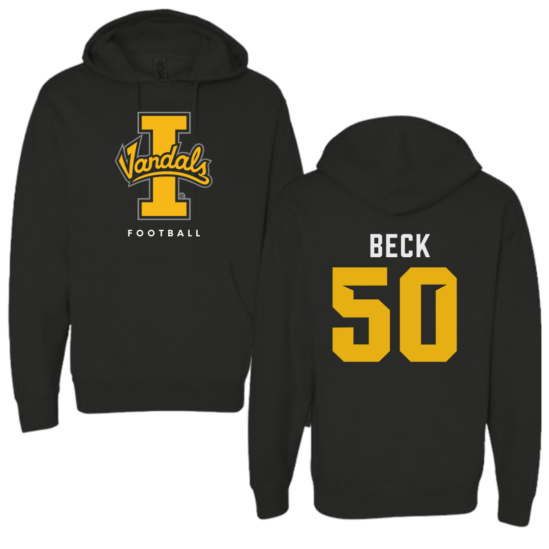 University of Idaho Football Black Vandals Hoodie - #50 Jackson Beck