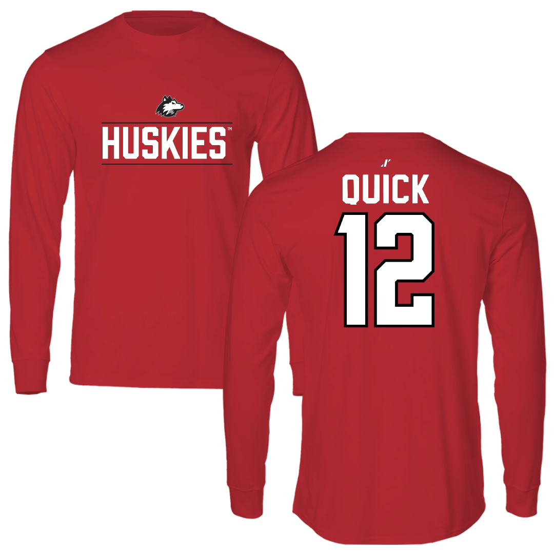 Northern Illinois University Softball Red General Performance Long Sleeve - #12 Kacie Quick