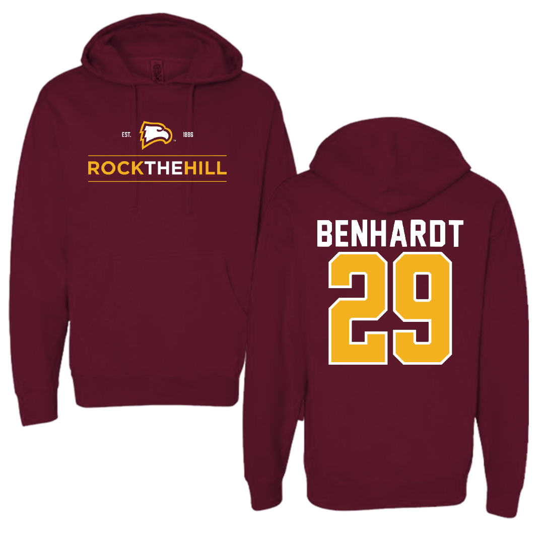 Winthrop University Baseball Garnet General Hoodie - #29 Alan Benhardt