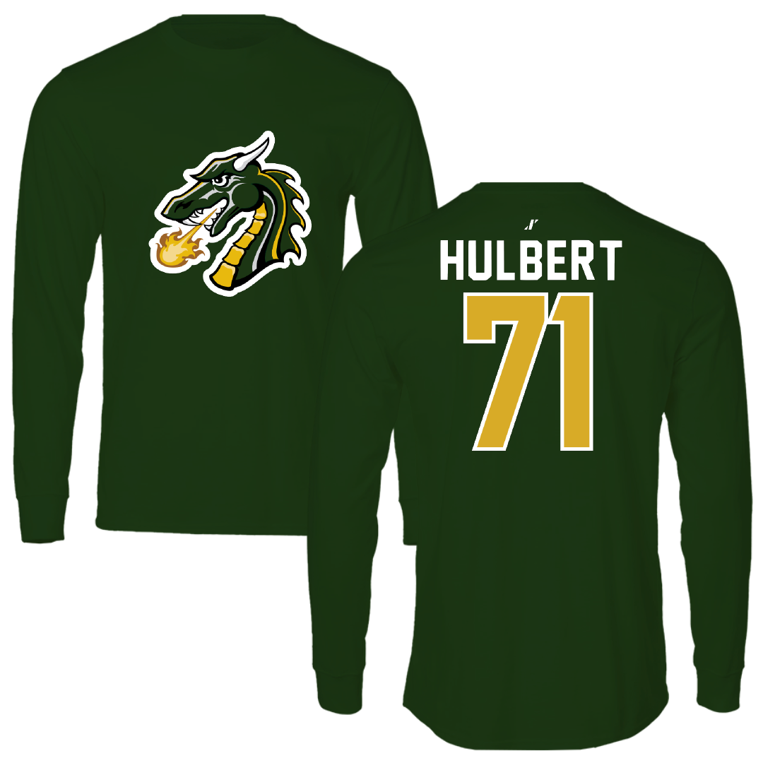 Tiffin University Football Forest Green Long Sleeve - #71 Cassius Hulbert