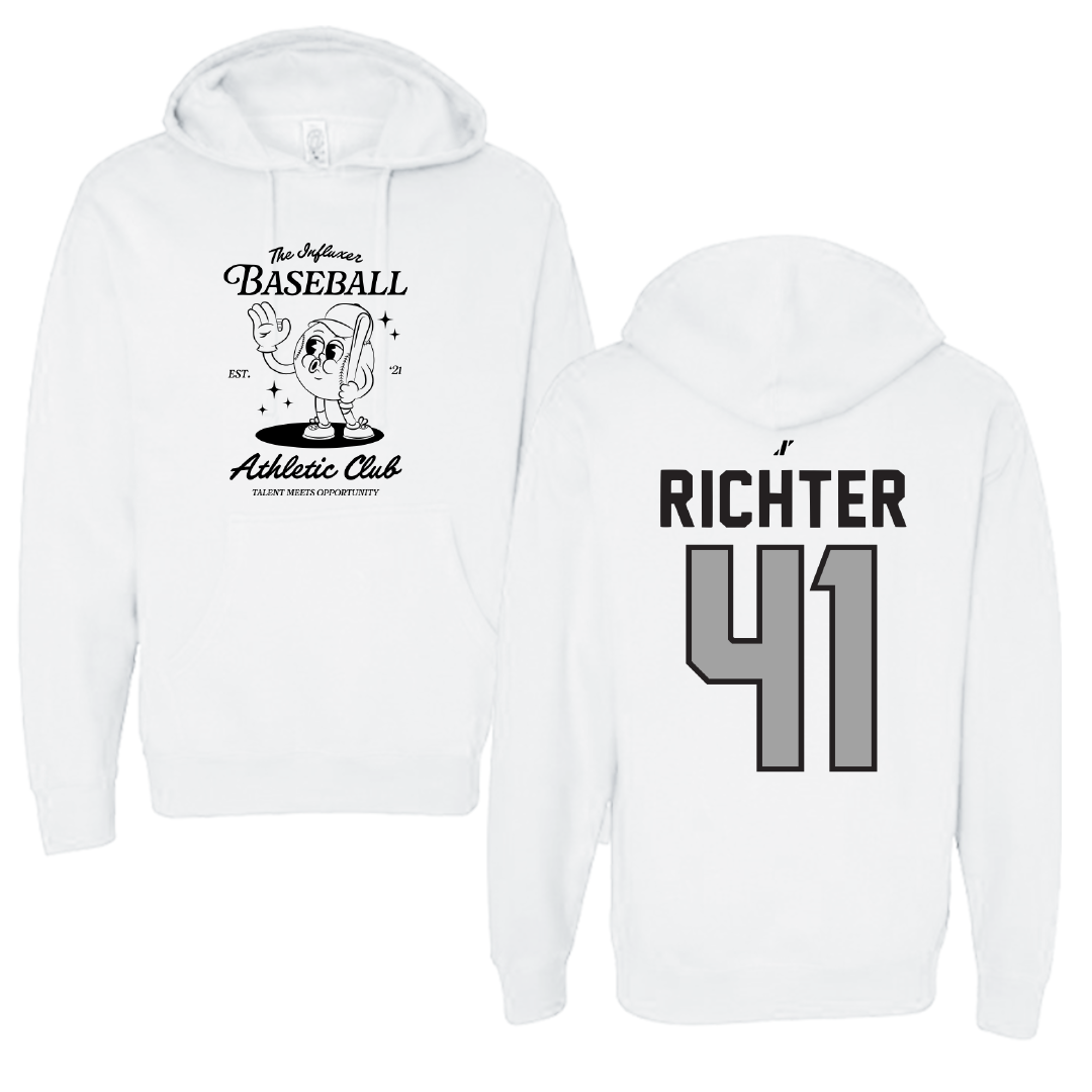 Baseball White Influxer Athletic Club Hoodie - #41 Chase Richter