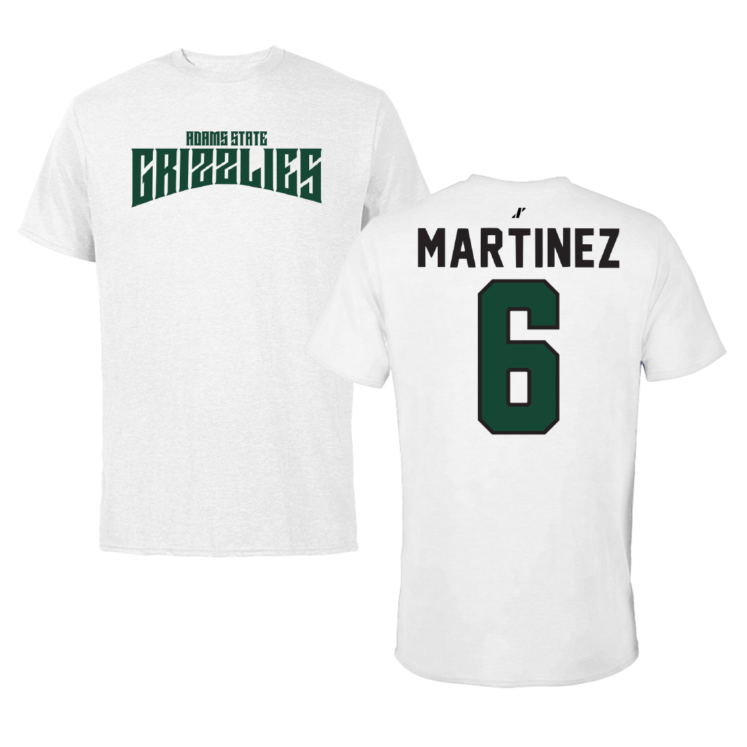 Adams State University Baseball White Classic Tee - #6 Gunner Martinez