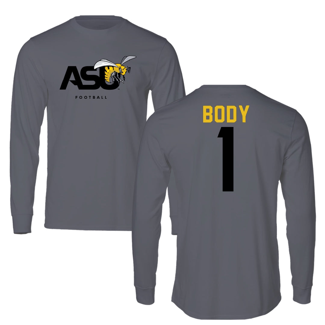 Alabama State University Football Dark Gray Long Sleeve - #1 Andrew Body