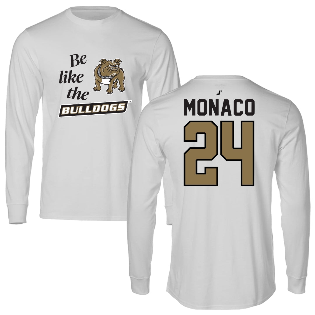 Bryant University Lacrosse Light Gray Be Like Us Long Sleeve - #24 AJ Monaco