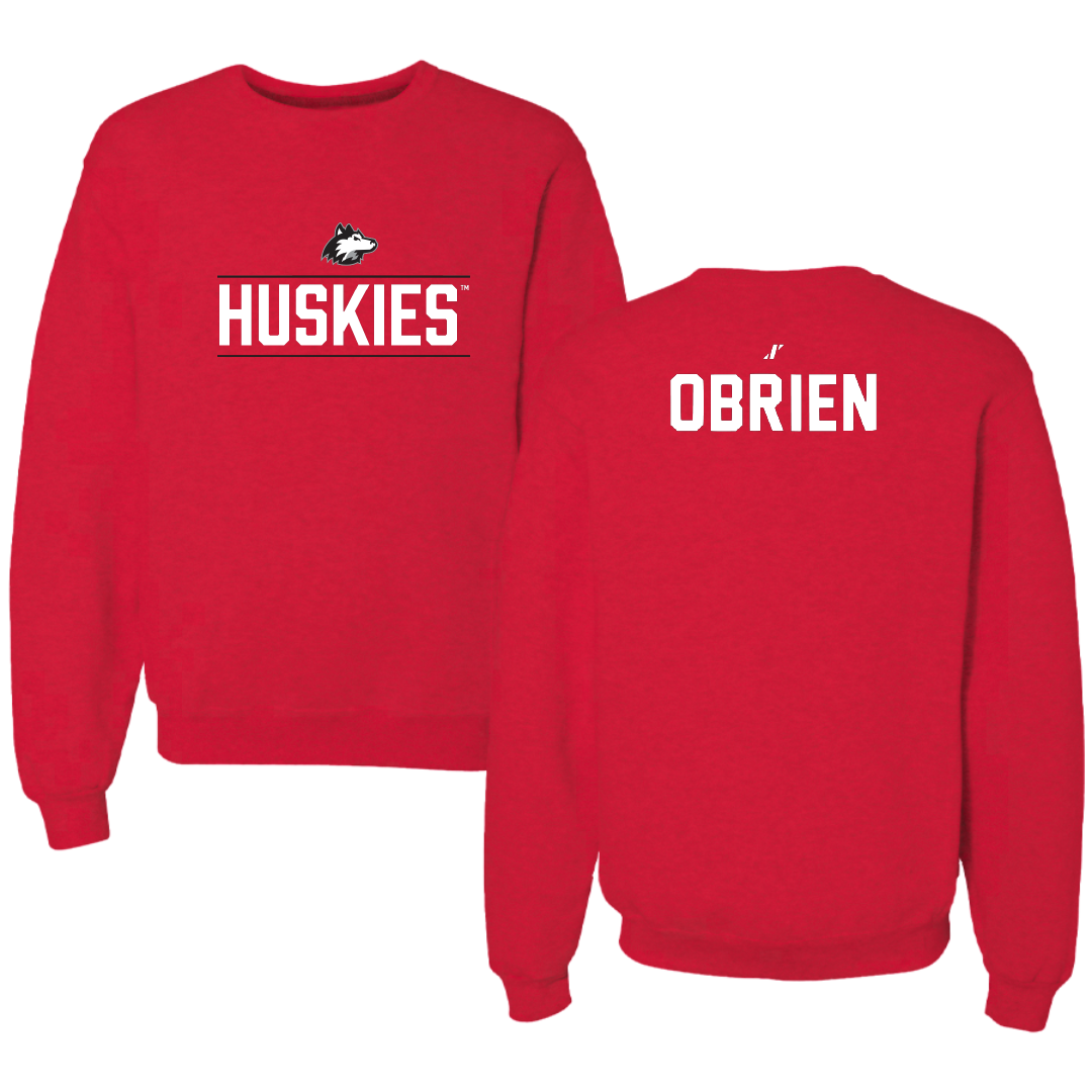 Northern Illinois University Wrestling Red General Crewneck - Lucan OBrien