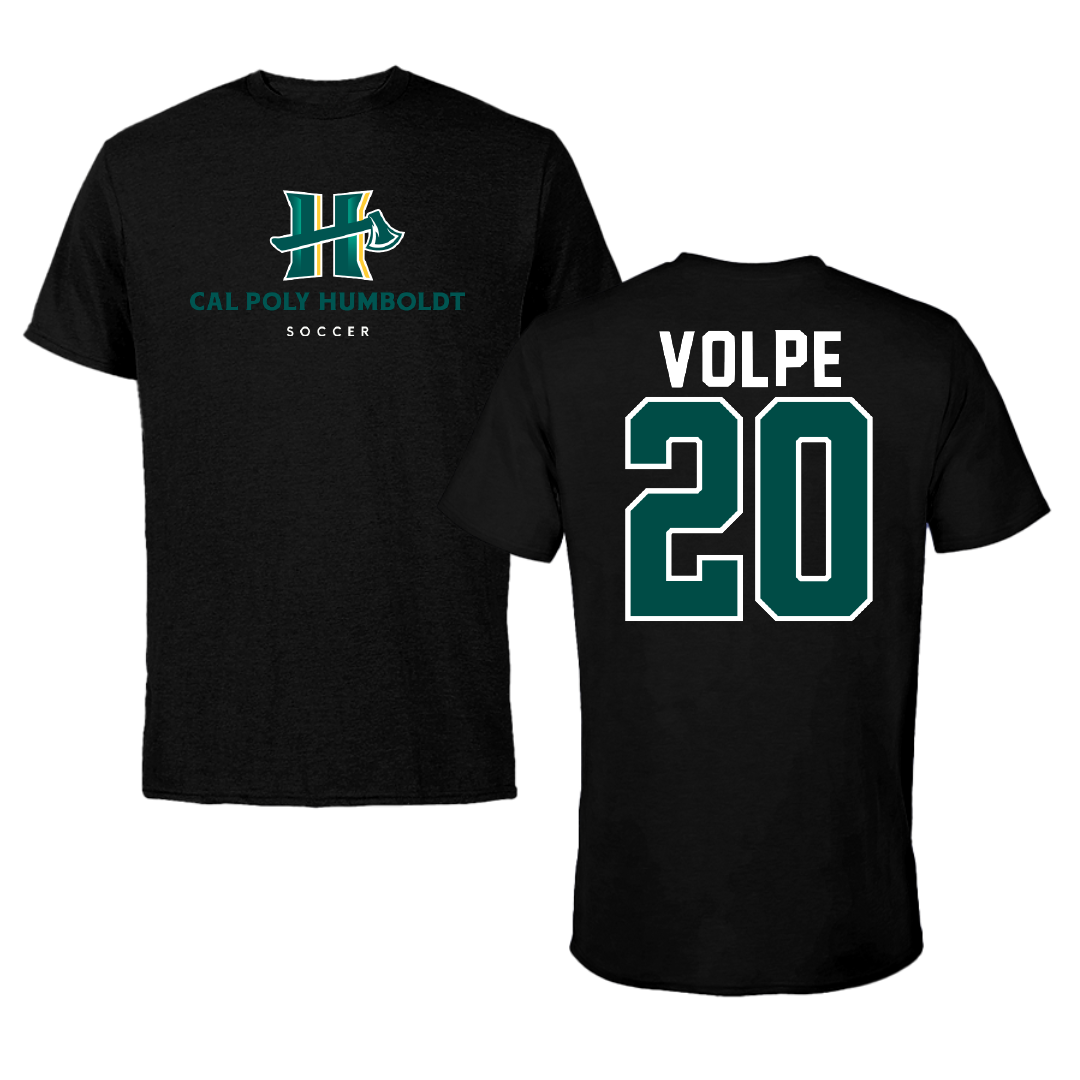 Cal Poly Humboldt Soccer Black Performance Tee - #20 Marissa Volpe