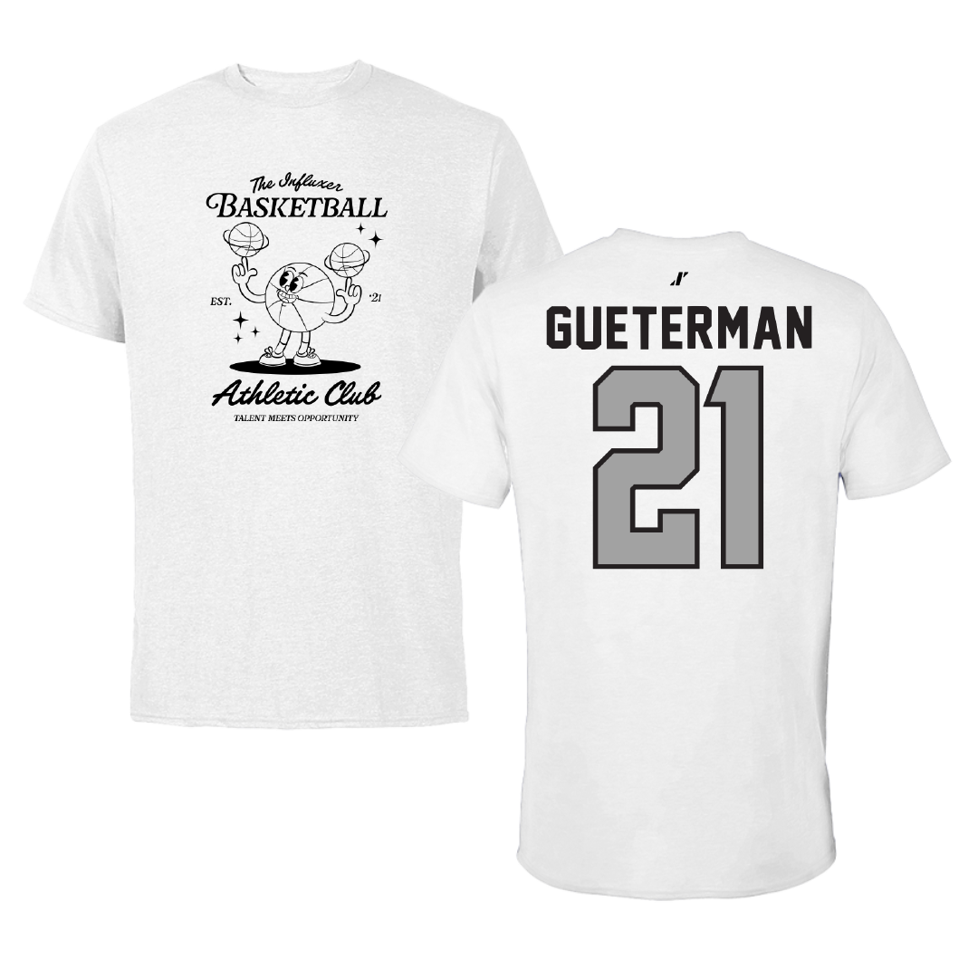 Basketball White Influxer Athletic Club Tee - #21 Sydney Gueterman
